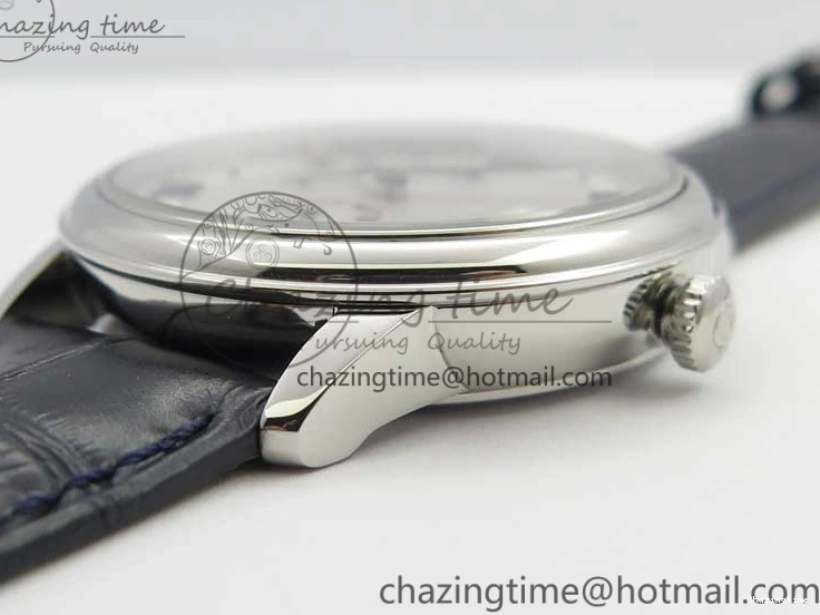 0312 Timeless De Ville Prestige Real PR SS ZF 1:1 Best Edition Gray Dial Blue Markers on Blue Leather Strap MIYOTA 7936